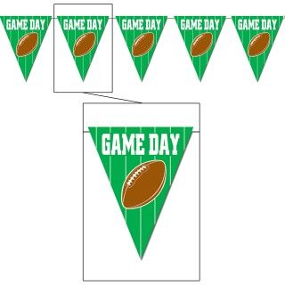 Game Day Football   Pennant Banner