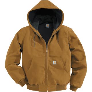 Carhartt Duck Active Jacket   Thermal Lined, Brown, 2XL, Tall Style, Model J131