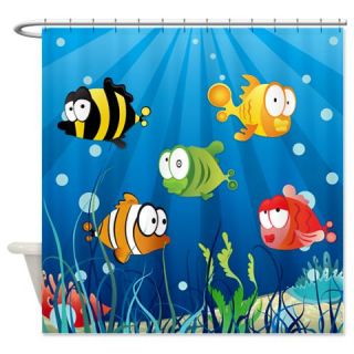  Cute Cartoon Fish Shower Curtain