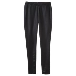 labworks Womens Ponte Pant w/ Faux Leather   Black S
