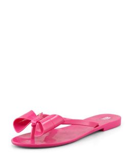 Womens Harmonic II Jelly Bow Thong Sandal, Pink   Melissa Shoes