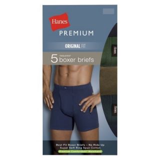 Hanes Premium Mens 5pk Comfort Soft Waistband Boxer Briefs   Assorted Colors M