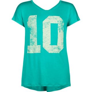 #10 Girls Hi Low Tee Turquoise Combo In Sizes X Small, Medium, Small,