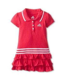 adidas Kids Triple Tier Polo Dress Girls Dress (Red)