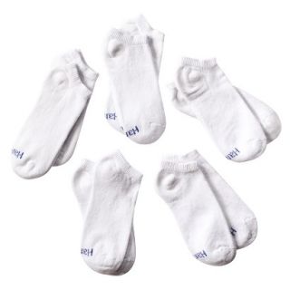 Hanes Boys Basic No Show Socks   White L