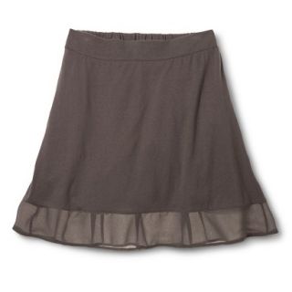 Xhilaration Juniors Skirt with Contrast Hem   Gray XL(15 17)