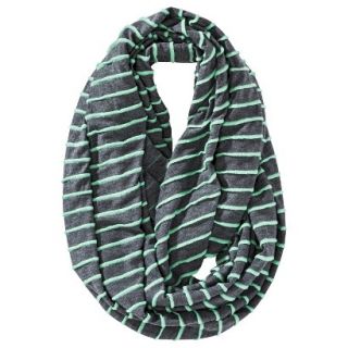 Mossimo Supply Co. Jersey Knit Mint Striped Infinity Scarf   Gray