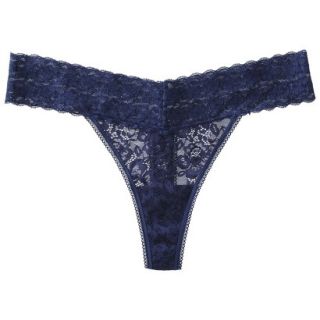 Gilligan & OMalley Womens All Over Lace Thong   Admiral Blue XL