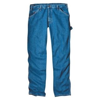Dickies Mens Relaxed Fit Carpenter Jean   Stone Washed Blue 44x32