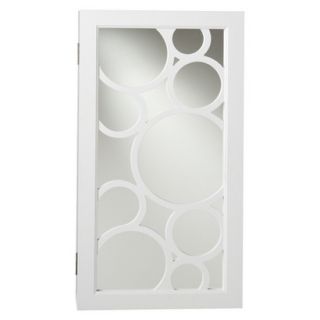 Jewelry Armoire Southern Enterprises Bella Wall Mounted Jewelry Armoire   White