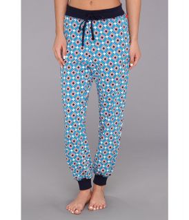 Josie Diamond Printed Jersey Pajama Pant Womens Pajama (Blue)