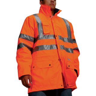 Ergodyne GloWear Class 3 4 in 1 High Visibility Jacket   Orange, Medium, Model