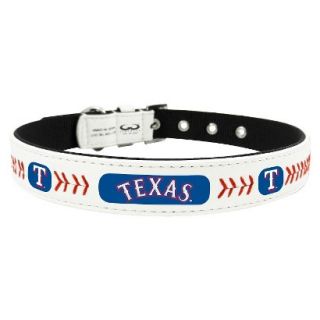Texas Rangers Classic Leather Small Baseball Collar