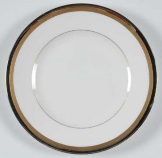 Waterford China Dunmore Salad/Dessert Plate, Fine China Dinnerware   Platinum/Go