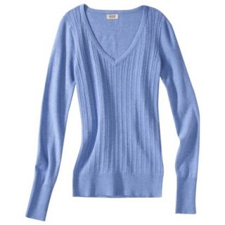 Mossimo Supply Co. Juniors Pointelle Sweater   Blue XXL(19)