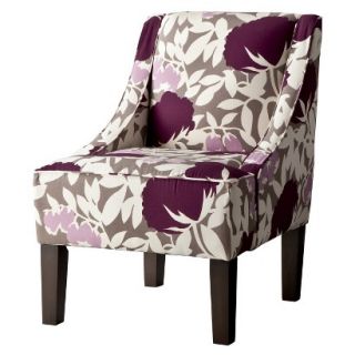 Skyline Accent Chair Upholstered Chair Hudson Swoop Chair   Lavender Floral