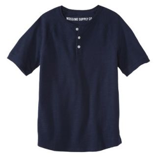 Mossimo Supply Co. Mens Short Sleeve Henley   In The Navy XL
