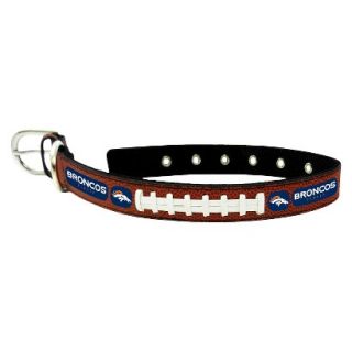 Denver Broncos Classic Leather Medium Football Collar