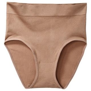 Gilligan & OMalley Womens Seamless High Rise Brief   Brown XS
