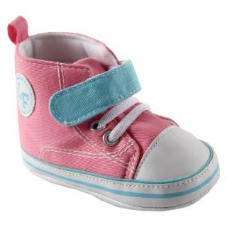 Luvable Friends Infant Girls Hi Top Sneaker   Pink 12 18 M