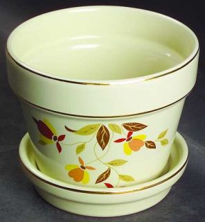 China Specialties Autumn Leaf Flower Pot with Underplate, Fine China Dinnerware
