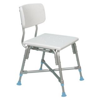 AquaSense Adjustable Bariatric Bath Bench with Non Slip Seat and Back Rest
