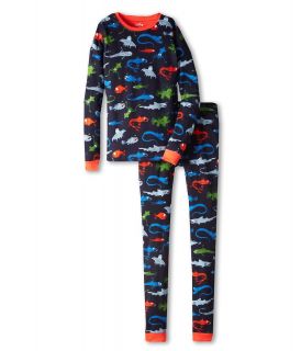 Hatley Kids Long Sleeve PJ Set Boys Pajama Sets (Black)
