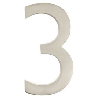 Architectural Mailboxes 5 House Number 3   Satin Nickel