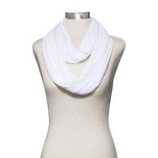 Sheer Solid Infinity Scarf   White