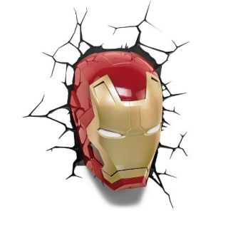 The Avengers 3D Wall Art Nightlight   Iron Man Face