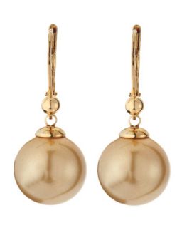 18k Gold Vermeil Hoop & Pearl Drop Earrings