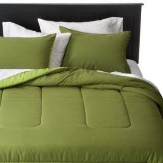 Room Essentials Reversible Solid Comforter   Green (Twin)