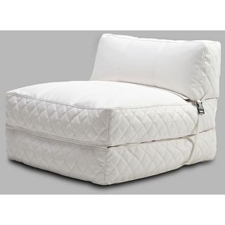 Austin White Bean Bag Chair Bed
