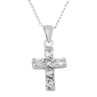 Lily Nily Sterling Silver Cubic Zirconia Childrens Cross Pendant
