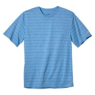 C9 By Champion Mens Advanced Duo Dry Striped Crew Neck Tee   Blue XL
