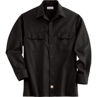 Carhartt Long Sleeve Twill Work Shirt   Black, 3XL Tall, Model S224