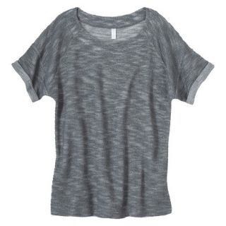 Xhilaration Juniors Short Sleeve Sweatshirt   Gray XLRG