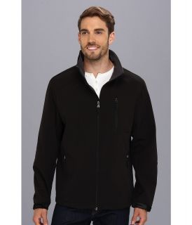Calvin Klein Soft Shell Zip Front Jacket Mens Coat (Black)