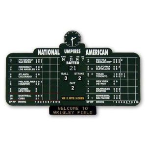 Chicago Cubs Wrigley Field Scoreboard Sign