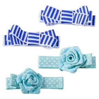 Cherokee Infant Girls 4 Piece Hair Barrettes   Assorted