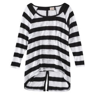 Mossimo Supply Co. Juniors Striped Button Back Sweater   Black/White L(11 13)