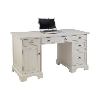 Walton Bay Pedestal Desk, White