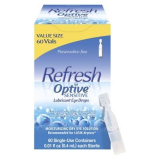 Refresh Optive Sensitive Moisturizing Dry Eye Solution   60 Single Use