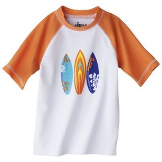 Circo Infant Toddler Short Sleeve Surfboard Rashguard   Tangerine 3T