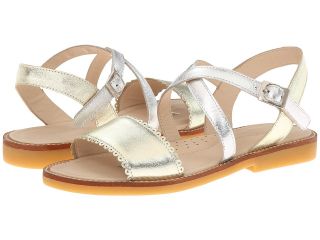 Elephantito Color Block Sandal Girls Shoes (Gold)