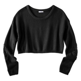 Xhilaration Juniors Cropped Sweater   Black XXL(19)