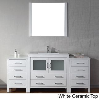 Virtu Usa Dior 72 Inch Single Sink Vanity Set In White