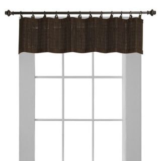 Versailles Bamboo Ring Top Window Valance   Espresso (48x12)