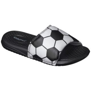 Boys Soccer Slide Sandals   Black 12 13