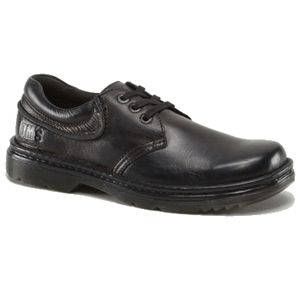 Dr Martens Mens Hampshire 3 Eye Plain Toe Shoe Black Polished Wyoming Shoes, Size 12 M   R13797002